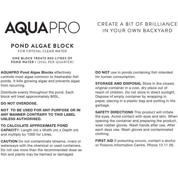 AQUAPRO Pond Block juhend